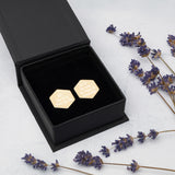 AOML- Silver Hexagon Stud Earrings