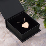DST Love- Engraved Silver Heart Necklace