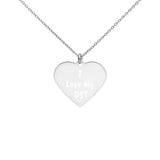 DST Love- Engraved Silver Heart Necklace