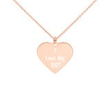 DST Love- Engraved Silver Heart Necklace